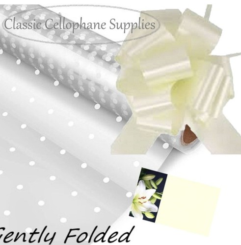 White dot cellophane - white,