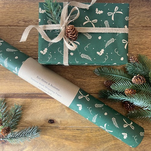 Christmas kraft wrapping paper - christmas,