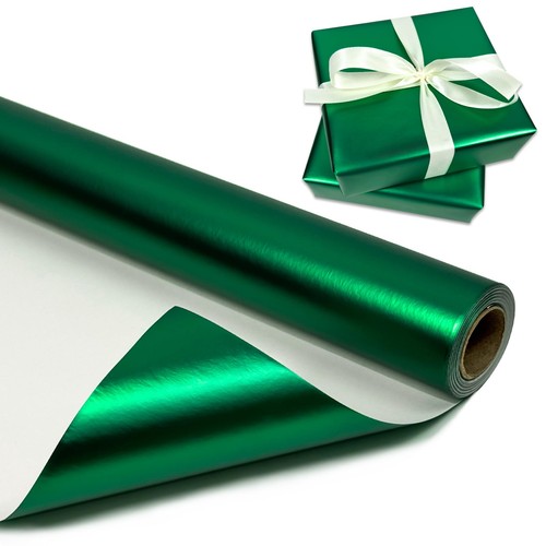 Green wrapping paper roll - paper,