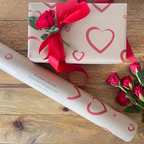 Valentine wrapping paper red - wrapping,