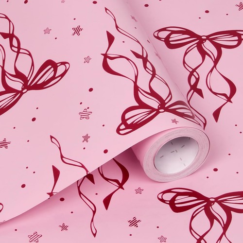 Pink bow gift - bow, paper