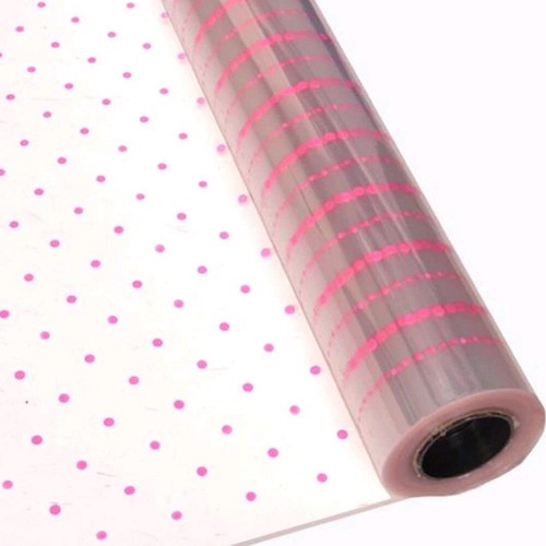 Pink dot clear cellophane - dot,