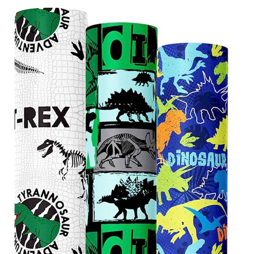 Dinosaur wrapping paper - roll, 3