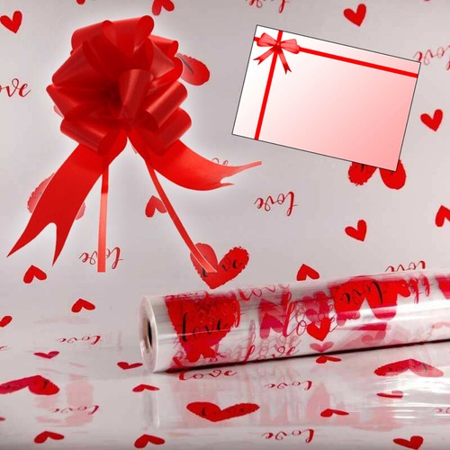 Red hearts love cellophane - hearts,