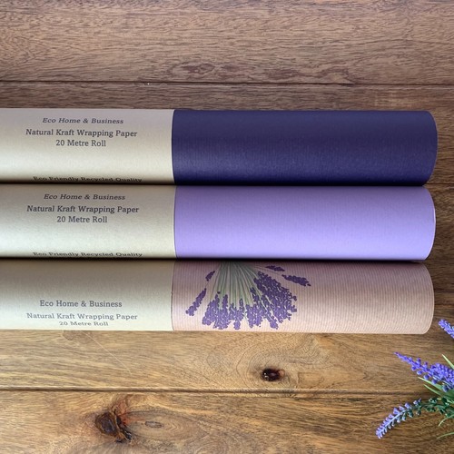 Kraft wrapping paper lavender - kraft,
