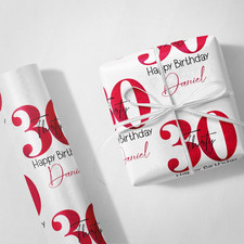 Personalised Red 18 21 30 40