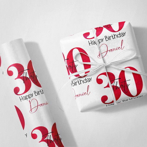 Personalised red 30 40 - 21,