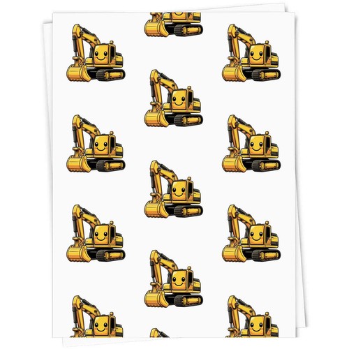 Cute yellow excavator gift - 'cute, excavator'