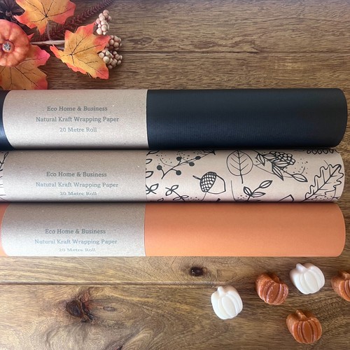 Kraft autumn wrapping paper - kraft,